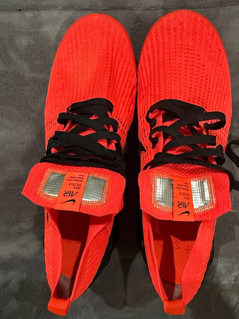 Nike Men’s Flyknit Sneakers - Bright Reddish orange with Black Accents